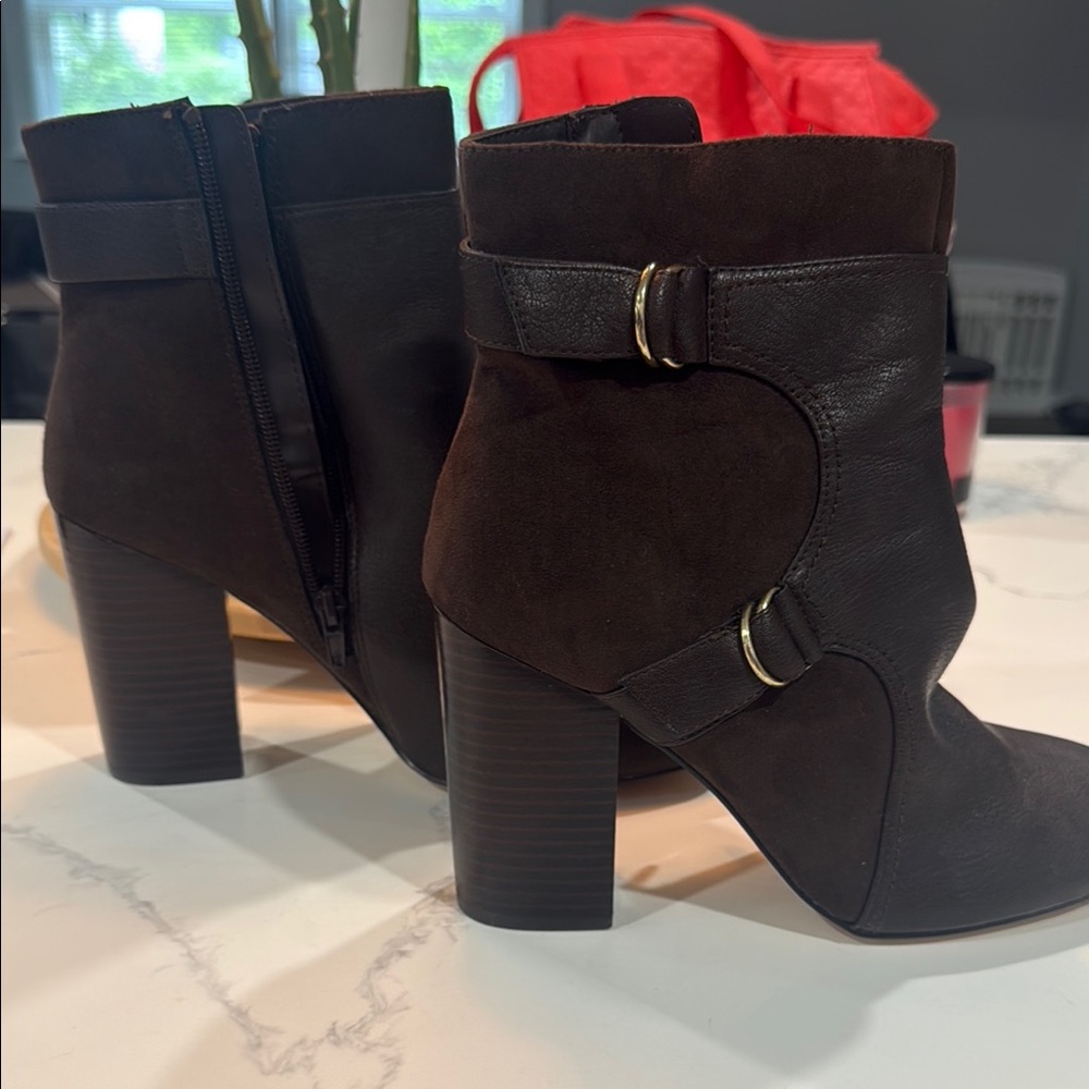 Brown Suede Ankle Boots